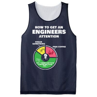 Engineer Engineering Gifts How To Get Engineers Attention Mesh Reversible Basketball Jersey Tank