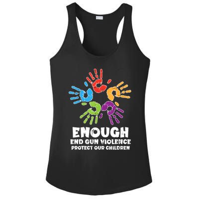 Enough End Gun Violence Protect Our Children Orange Mom Dad Ladies PosiCharge Competitor Racerback Tank