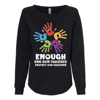 Enough End Gun Violence Protect Our Children Orange Mom Dad Womens California Wash Sweatshirt