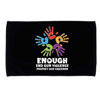 Enough End Gun Violence Protect Our Children Orange Mom Dad Microfiber Hand Towel