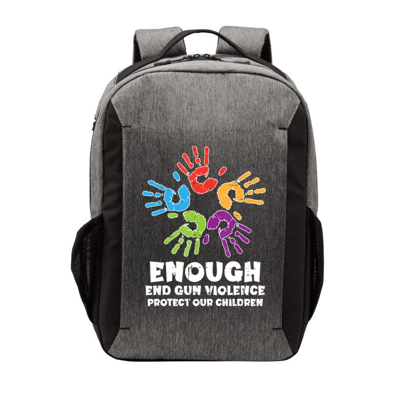 Enough End Gun Violence Protect Our Children Orange Mom Dad Vector Backpack