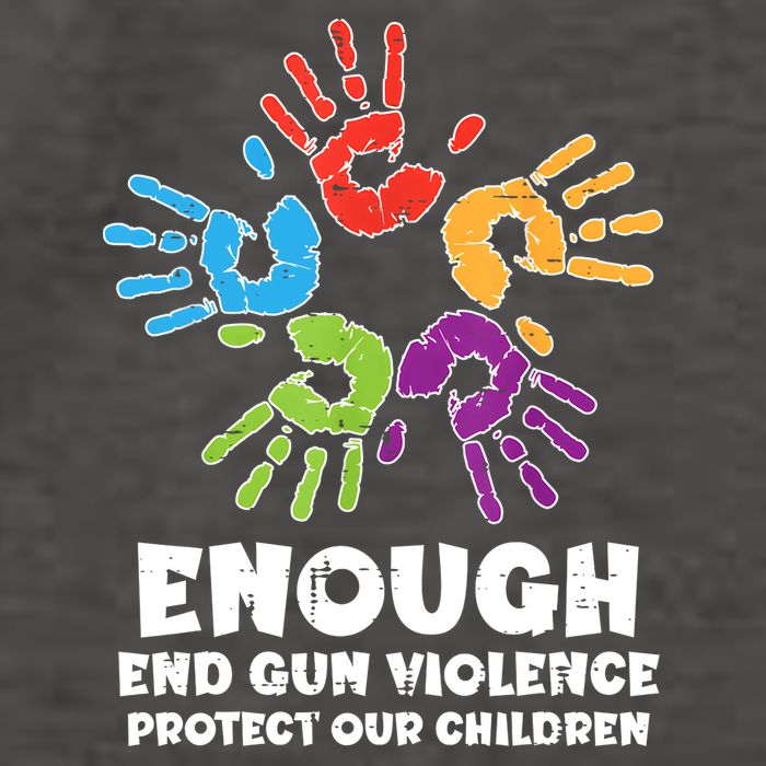 Enough End Gun Violence Protect Our Children Orange Mom Dad Vector Backpack