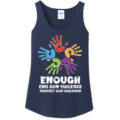 Enough End Gun Violence Protect Our Children Orange Mom Dad Ladies Essential Tank