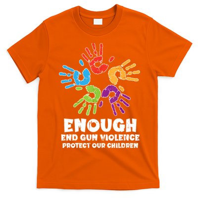 Enough End Gun Violence Protect Our Children Orange Mom Dad T-Shirt