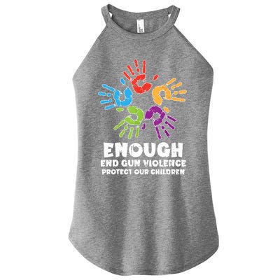 Enough End Gun Violence Protect Our Children Orange Mom Dad Women’s Perfect Tri Rocker Tank