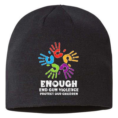 Enough End Gun Violence Protect Our Children Orange Mom Dad Sustainable Beanie