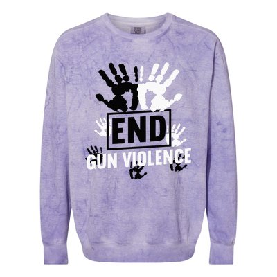 Enough End Gun Violence Awareness Day In June Wear Orange Colorblast Crewneck Sweatshirt