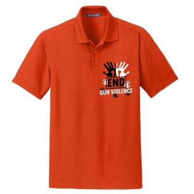 Enough End Gun Violence Awareness Day In June Wear Orange Dry Zone Grid Polo