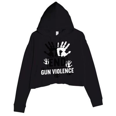 Enough End Gun Violence Awareness Day In June Wear Orange Crop Fleece Hoodie