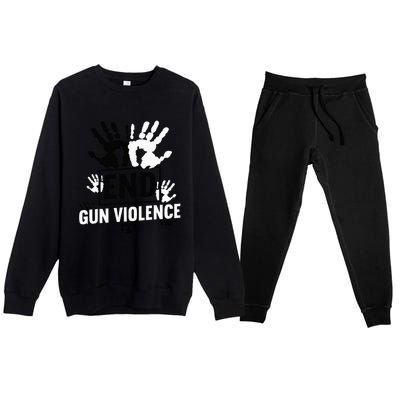 Enough End Gun Violence Awareness Day In June Wear Orange Premium Crewneck Sweatsuit Set