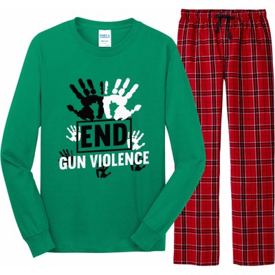 Enough End Gun Violence Awareness Day In June Wear Orange Long Sleeve Pajama Set