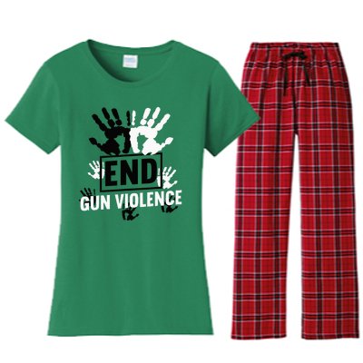 Enough End Gun Violence Awareness Day In June Wear Orange Women's Flannel Pajama Set