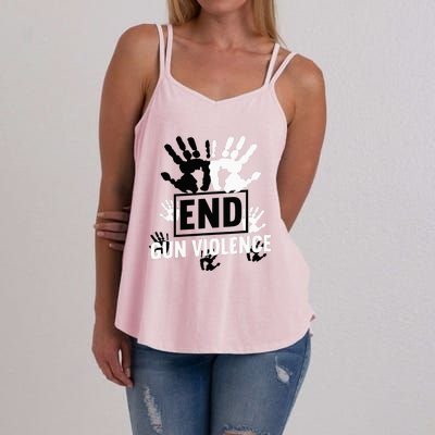 Enough End Gun Violence Awareness Day In June Wear Orange Women's Strappy Tank