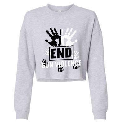 Enough End Gun Violence Awareness Day In June Wear Orange Cropped Pullover Crew