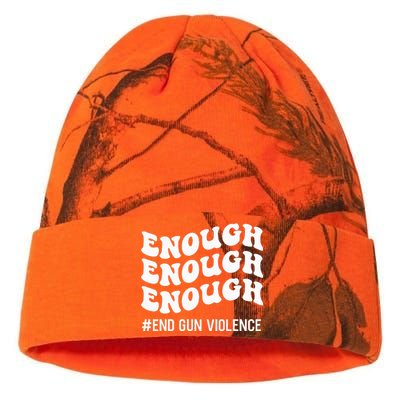 Enough End Gun Violence Awareness Day Groovy Wear Orange Kati Licensed 12" Camo Beanie