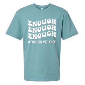 Enough End Gun Violence Awareness Day Groovy Wear Orange Sueded Cloud Jersey T-Shirt