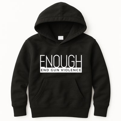 Enough End Gun Violence No Gun Awareness Day Wear Orange Kids Hoodie