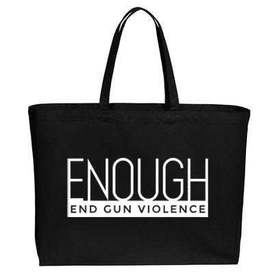 Enough End Gun Violence No Gun Awareness Day Wear Orange Cotton Canvas Jumbo Tote