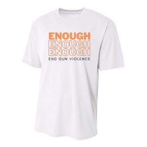 Enough End Gun Violence Youth Performance Sprint T-Shirt