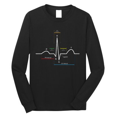 Ecg Ekg Heartbeat Long Sleeve Shirt