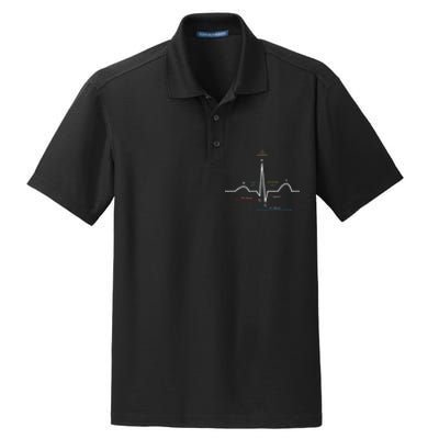 Ecg Ekg Heartbeat Dry Zone Grid Polo