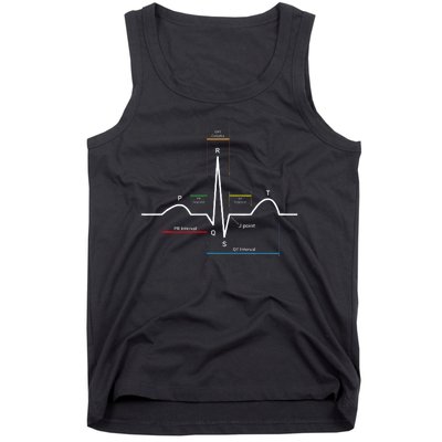 Ecg Ekg Heartbeat Tank Top