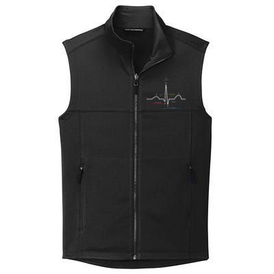 Ecg Ekg Heartbeat Collective Smooth Fleece Vest