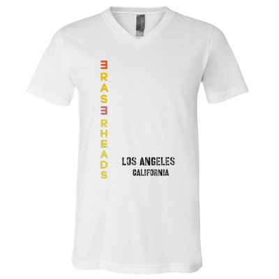 Eraserheads Eraser Heads Los Angeles Pinoy V-Neck T-Shirt