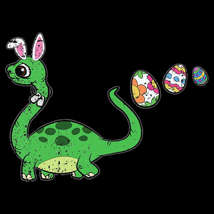 Easter Egg Hunting Brontosaurus Spring Apron