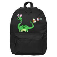 Easter Egg Hunting Brontosaurus Spring 16 in Basic Backpack