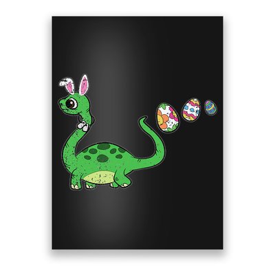 Easter Egg Hunting Brontosaurus Spring Poster