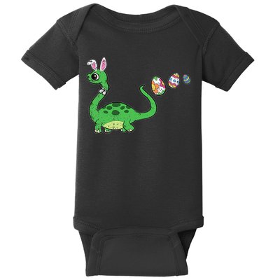 Easter Egg Hunting Brontosaurus Spring Baby Bodysuit