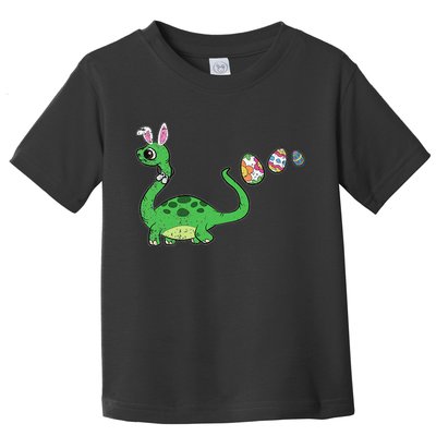 Easter Egg Hunting Brontosaurus Spring Toddler T-Shirt