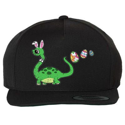 Easter Egg Hunting Brontosaurus Spring Wool Snapback Cap