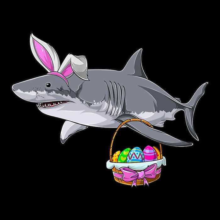 Easter Egg Hunt Shark 7-Panel Snapback Hat