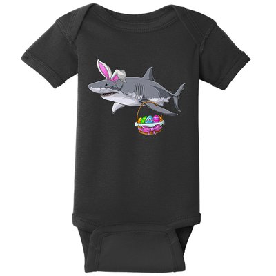 Easter Egg Hunt Shark Baby Bodysuit