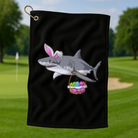 Easter Egg Hunt Shark Golf Towel