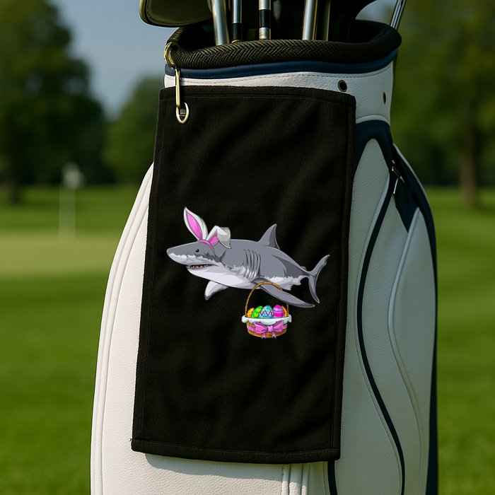 Easter Egg Hunt Shark Golf Towel