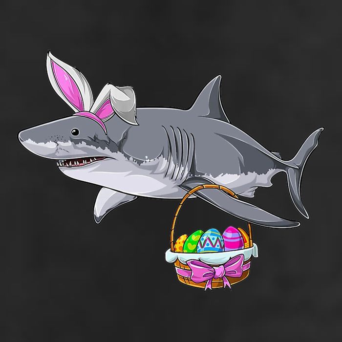 Easter Egg Hunt Shark Golf Towel