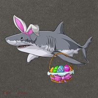 Easter Egg Hunt Shark Cotton Canvas Backpack