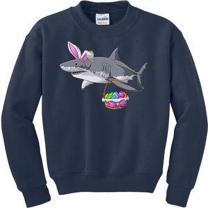 Easter Egg Hunt Shark Kids Sweatshirt