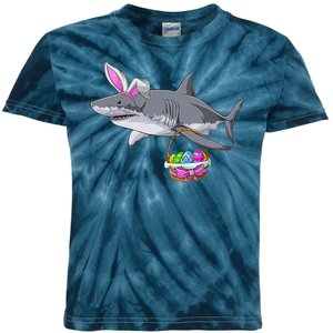 Easter Egg Hunt Shark Kids Tie-Dye T-Shirt