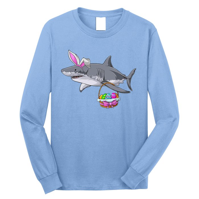 Easter Egg Hunt Shark Long Sleeve Shirt