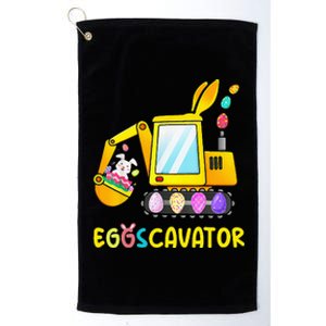 Easter Egg Hunt Funny EggsCavator Platinum Collection Golf Towel