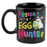 Eggspert Egg Hunter Cool Easter Bunny Hunting Eggs 11oz C Handle Ceramic Mug