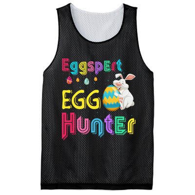 Eggspert Egg Hunter Cool Easter Bunny Hunting Eggs Mesh Reversible Basketball Jersey Tank