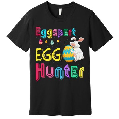 Eggspert Egg Hunter Cool Easter Bunny Hunting Eggs Premium T-Shirt
