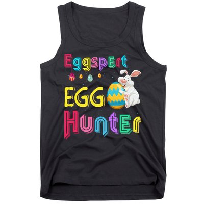 Eggspert Egg Hunter Cool Easter Bunny Hunting Eggs Tank Top