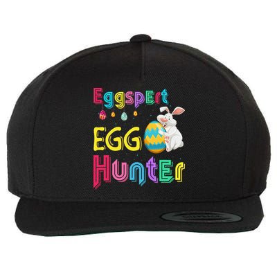 Eggspert Egg Hunter Cool Easter Bunny Hunting Eggs Wool Snapback Cap