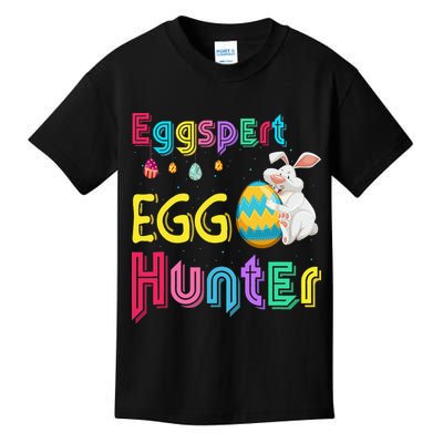 Eggspert Egg Hunter Cool Easter Bunny Hunting Eggs Kids T-Shirt